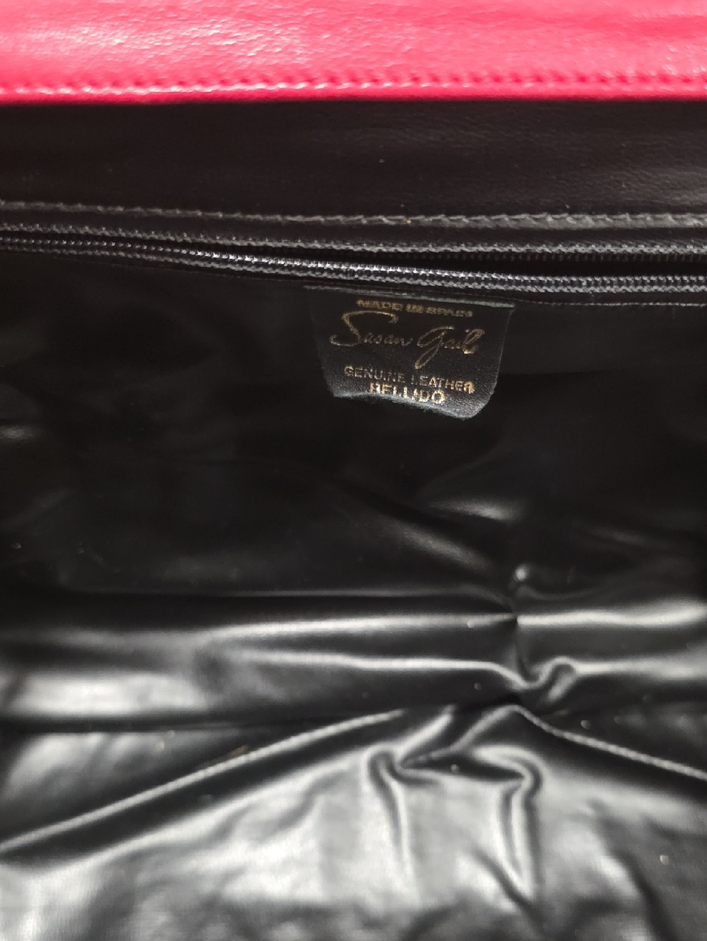 Susan Gail Red Leather Handbag - Picture 7 of 8